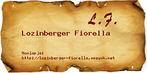 Lozinberger Fiorella névjegykártya